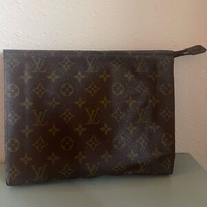Louis Vuitton Brown Monogram Cosmetic Bag
